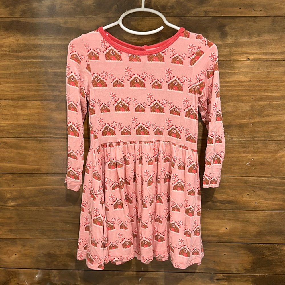 Kickee Pants Pink Gingerbread House Dress